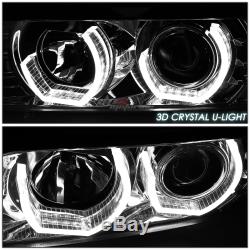 For 96-01 Audi B5 A4 Quattro Chrome Led 3d Rgb Color Change Angel Eyes Headlight