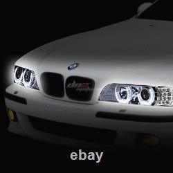 For 96-03 Bmw E39 5-series Chrome Led 3d Rgb Color Change Angel Eyes Headlight