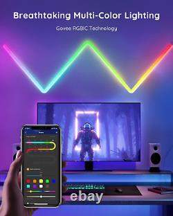 Govee Glide RGBIC Smart Wall Light, Music Sync LED Gaming Lights with 40+ Work 8
