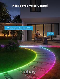 Govee Outdoor Neon Rope Lights, 10M RGBIC Rope Lights with 64+ Scenes, Music LED