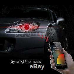 H13 Dual Function LED Headlight Bulbs + Color Changing Devil Eye Smartphone App