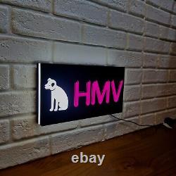 HMV LED Lamp USB, Dimmable, Color-changing. Retro Music Decor & Great Gift