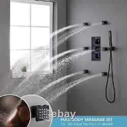 HOMEDEC 20 Rain Shower System with Color Changing LEDs, Thermostatic Mixing Valve