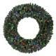 Home Heritage 60 Pre-lit Holiday Christmas Wreath With 300 Color Changing Leds