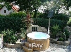 Hot New Wooden Fiberglass Wood Fired Hot Tub With Jacuzzi And Led Systems