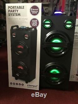 Intempo EE2383STK Rechargable Party Bluetooth Speaker Color changing LED LIGTHS
