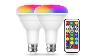 Jandcase Led Multi Color Changing Flood Light Bulb 12w Dimmable With Remote Control Br30 Overview