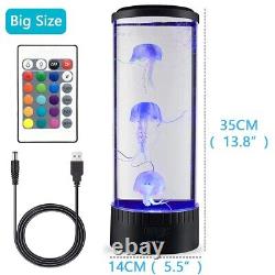 Jellyfish Lamp Color Changing Remote Control Aquarium Tank LED Night Light