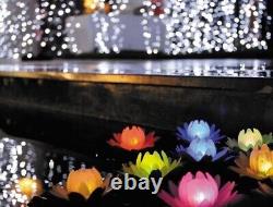 Job Lot 50 x Solar LED Floating Water Lily Changing Colour Animation by Blachere