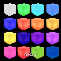 Joblot of 35 x Light Up LED Colour Changing Cube Stool Seat Chair Illuminated