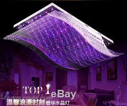 K9 Crystal Color Change LED Remote Ceiling Chandelier Lamp Lighting Fixture
