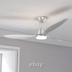 LED Ceiling Fan Colour Changing Light Reversible Blades Timer With Remote 52inch