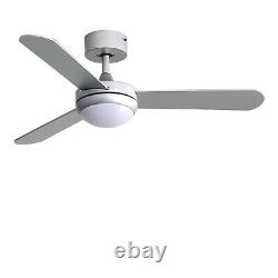 LED Ceiling Fan Light Dimmable with Remote Control Timer 3 Acrylic Blades 42inch