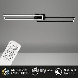 LED Ceiling Light Chandelier Lamp Adjustable Dimmable CCT Remote Control Black