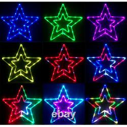 LED Colour Changing 2D Christmas Indoor Outdoor Rainbow Remote Star 56 x 56cm