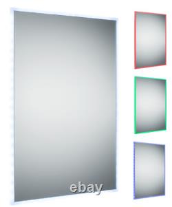 LED Colour Changing RGB Mirror 700mm x 500mm Remote Control UK Stock