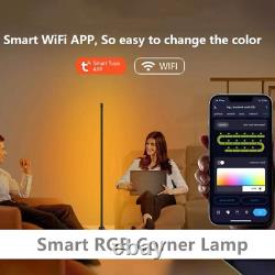 LED Corner Floor Lamp, Color Changing Lamp Mood Lighting with Remote Control/App