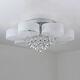 Led Crystal Ceiling Light Modern Chandelier With Lamp Remote Colour Changing