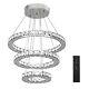 Led Crystal Chandelier Dimmable Light Remote Control Hanging Ceiling Lamp Rc