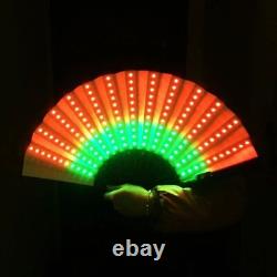 LED Fan Dancing Light Bar Club Party Home Decor Color Changing Glow Folding Lamp