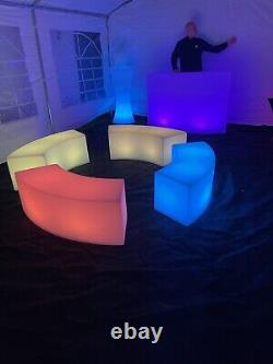 LED Garden Furniture, Party Event, Chairs, Tables Wireless Colour Changing