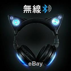 LED High Function Wireless Cat Ear Headphones Color Changing AXENT WEAR Bluetoot