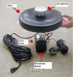 LED Pool Or Pond Floating Water Fountain Color Changing or All White 600GPH pump