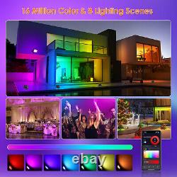 LED RGB Floodlight Outdoor 15W Colour Changing Smart Lights with Plug IP65