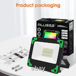 LED RGB Floodlight Outdoor 15W Colour Changing Smart Lights with Plug IP65