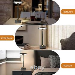 LED Rechargeable Table Lamps, Colour Changing (3000K-6000K) and Dimmable Black