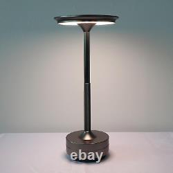 LED Rechargeable Table Lamps, Colour Changing (3000K-6000K) and Dimmable Black