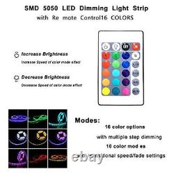 LED Rope Lights, Waterproof 16 Colors Changing RGB Rope Light 100FT Multicolor