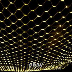 LED String Fairy Net Lights Curtain Mesh Christmas Party Garden Outdoor Indoor