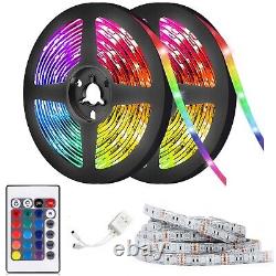 LED Strip Light 5-100M 3528 RGB Colour Changing Tape Cabinet Kitchen TV Lighting