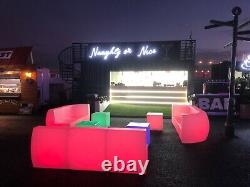 LED light up garden furniture changes colour