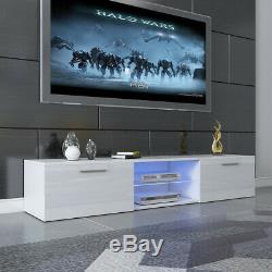 Large 160CM Corner TV Unit Cabinet Stand Sideboard Matt body&High Gloss Door LED