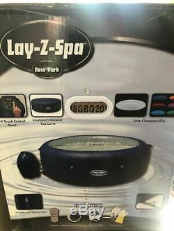 Lay-Z-Spa New York 6 Person Hot Tub like Paris (FREE Cleaning Kit) LED Lights