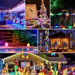 Led Outdoor Rope Lights 66ft, 200 LEDs 16 Colors Changing Rope Lights Waterproof