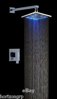 Led Shower Set with 10-Inch Shower Head Temperature Changing Color Sensor