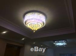 Led ceiling lights with Bluetooth changes to three colours red blue purple