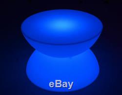 Light Up LED Colour Changing Mood Light Curved Coffee Table Indoor/Outdoor