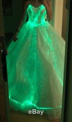 Lit-up LED Ballgown Dress, UK10, RRP £2800, Colour-changing Lights