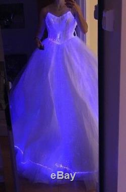 Lit-up LED Ballgown Dress, UK10, RRP £2800, Colour-changing Lights