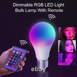 Lot RGBW LED Light Bulb 16 Color Changing Dimmable E27 Lamp With Remote Control