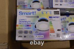 Luceco Smart LED Colour Changing Downlights IP65 EFCF60WSMT Fixed Box of 10