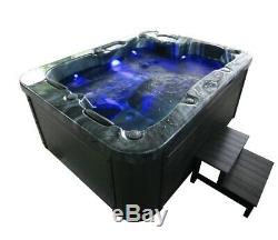 Luxury Outdoor Whirlpool Hot Tub with Heater Ozone LED for 2 3 Persons Spa