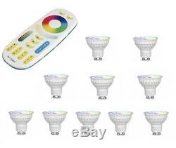MI-LIGHT 4W GU10 RGB+CCT LED colour changing + remote control WIFI milight