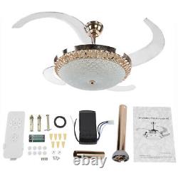 Modern 42 inch LED Ceiling Fan with 3-Color Changing Lights and Remote Control
