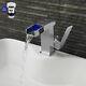 Modern Bathroom Basin Tap Sink Mono Mixer Chrome Led Side Action With Waste