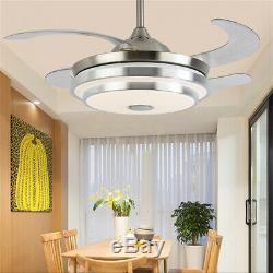Modern LED 7 Light Color Ceiling Fan Music Changing Lamp Fan Remote/APP Control